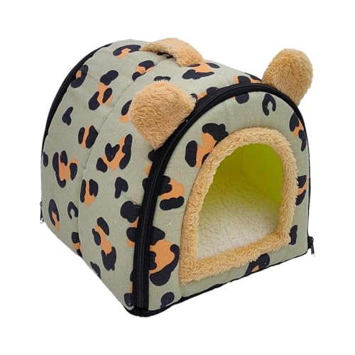 Dybnuhoc Warm Ferret Bed for Cage - Plush Bunny Bed for Small Animals, Winter Pet Nest for Sugar Gliders, Hamsters, Hedgehogs, and Bunnies, Soft and Comfortable Sleeping Bed, Green, Blue and Red von Dybnuhoc