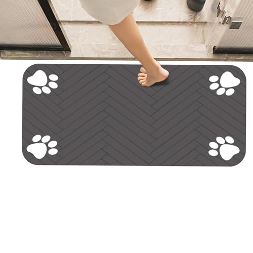 Pet Feeding Mat, Absorbent Cat Bowl Pad, Anti-Slip Pet Placemat, Waterproof Dog Feeding Mat, Large Pet Feeding Pad, Cat Feeding Mat, Dog Feeding Mat, Non-Slip Feeding Mat, Floor Protection Mat von Dybnuhoc