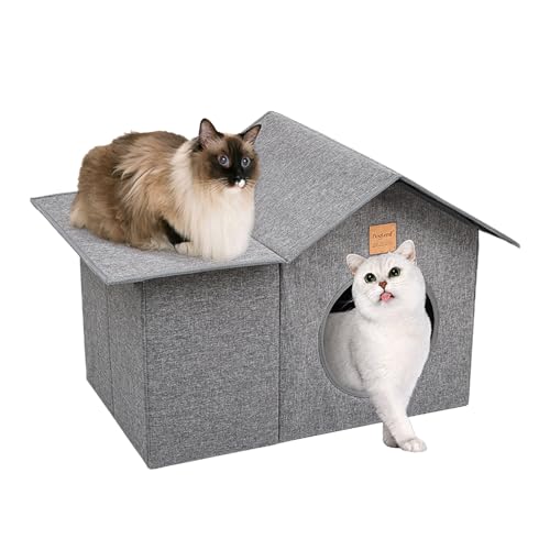 Dyeulget Haustierbedarf – Indoor-Haustierhöhlenbett | Outdoor-Regendichtes Hundehaus Katzenhaus Villa Zelt für kleine Haustiere, Kätzchen, Katze, Kaninchen von Dyeulget