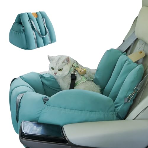 Dyeulget Hunde Autositz für Kleine Hunde - Verstellbare Hunde Booster Autositze Katzentasche Katze Softside Carrier Bett Stabiler Welpen Autositz Auto Haustiersitz für Katzen Kleine Hunde Haustiere von Dyeulget