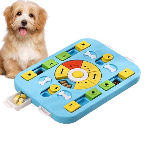 Dyeulget Hunde-Puzzle-Futternapf, Slow-Feeder-Hundenäpfe | Leckerli-Trainingsspiele für Haustiere | Rutschfestes Leckerli-Puzzle für Hunde, Haustier-Puzzle, Futterspender, Haustierspielzeug, bissfest, von Dyeulget