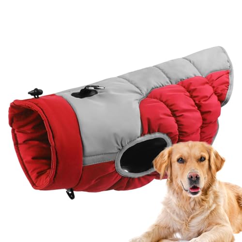 Dyeulget Hunde-Schneemantel | Hundejacke, warmer Hundemantel, wasserdicht, kaltes Wetter, Schneejacke mit reflektierenden Streifen für mittelgroße und große Hunde von Dyeulget