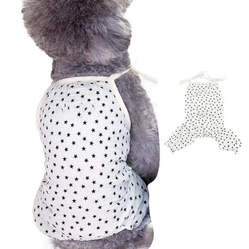 Dyeulget Hunde-Sommerkleid, T-Shirt für Hunde - Sternförmiges Hundekleid Haustier-T-Shirt | Bequemer Welpenkleidungs-Geschirrrock für Mädchenhunde, kleine und mittelgroße Hunde von Dyeulget