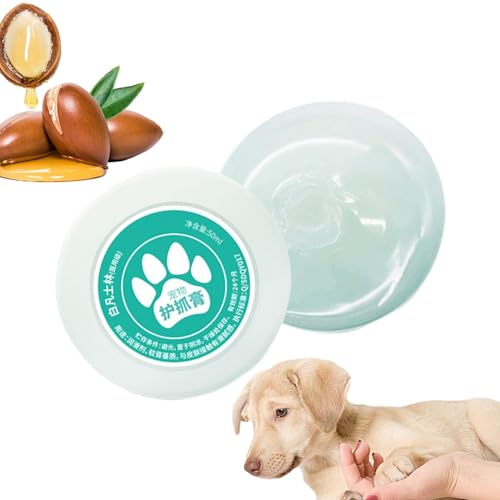 Dyeulget Hundepfoten-Balsam, natürliche Pfoten-Feuchtigkeitscreme für Hunde, 50 ml, Bio-Potenweichmacher, Pfotenwachs, Hundefußbalsam schützt, repariert trockene, rissige Pfoten und Nasen von Dyeulget