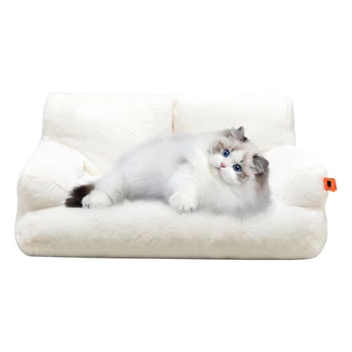 Dyeulget Katzenbett-Sofa, waschbares Haustiersofa, rutschfeste Unterseite, abnehmbares kleines Hundesofa für kleine, mittelgroße Hunde, Katzen, Haustierbedarf von Dyeulget