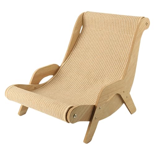 Dyeulget Katzenstuhl, Eleganter Stabiler Katzen-Lounge-Sessel, Sisal-Katzen-Lounge-Sessel, Haustierfreundlicher Multifunktionaler Katzenkratzer, Katzenkratzstuhl für Balkon, Schlafzimmer, Garten von Dyeulget