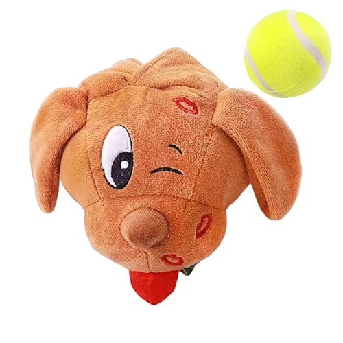 Dyeulget Quietschendes Hundespielzeug | Quietschender Plüsch mit Quietschball, unzerstörbares, interaktives Hundetrainingsspielzeug für Zahnreinigung, kleine und mittelgroße Hunde von Dyeulget