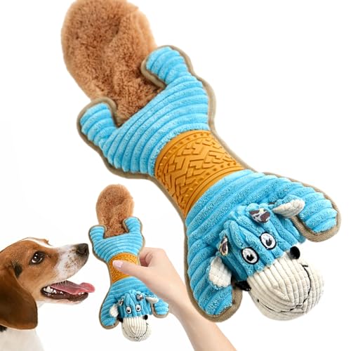 Dyeulget Quietschendes Tierspielzeug für Hunde | Kauspielzeug Plüsch mit Sound zur Zahnreinigung | Kleine gefüllte Welpen Kauspielzeug, Spaß und Sicher für Welpen, kleine Hunde und Haustierbesitzer von Dyeulget