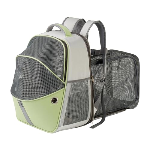 Dyeulget Reise-Katzen-Rucksack | Atmungsaktive Reise-Katzentasche, faltbarer Katzenrucksack mit transparentem Fenster, bequeme Katzen- und Hundetasche für Outdoor-Camping von Dyeulget