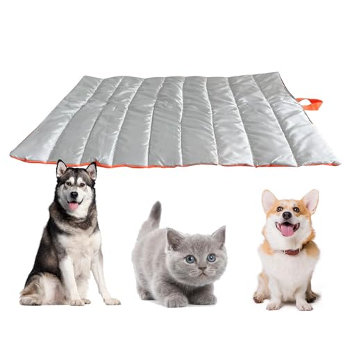 Dyeulget Tragbare Hundematte, faltbares Eiskissen, für Hunde und Katzen, multifunktional, 100 x 70 cm, leichtes Design mit Tragetasche für Outdoor-Reisen, Camping von Dyeulget