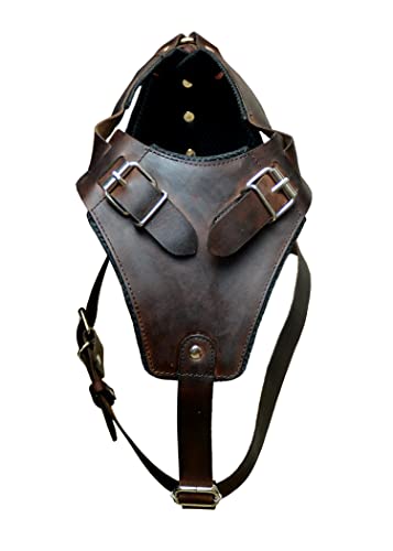 Dynamic Leather Crazy Horse Hundegeschirr, Leder, Gürtelschnallen, Größe L (L) – passend für Umfangsgrößen: 78,9 cm bis 104,4 cm, Braun von Dynamic Leather