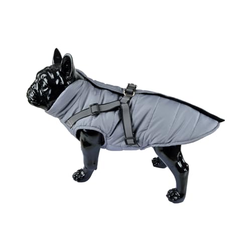 Hunde Mantel gefüttert mit reflektierendem Geschirr Winterjacke Fleece Hundemantel Gurt Hundebekleidung Jacken Kragen Jacke Hundejacke Wintermantel Parka warm Hundekleidung Fleece (M) von Dynamic24