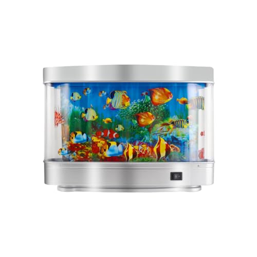 Dytabepl LED Aquarium Lampe, Tropische Fische Kleines Aquarium Desktop Dekorative, Schlummerlicht, Zierfischlicht, Dynamisch Virtueller Ozean, Künstliche Tropische Landschaft, EU-Stecker von Dytabepl