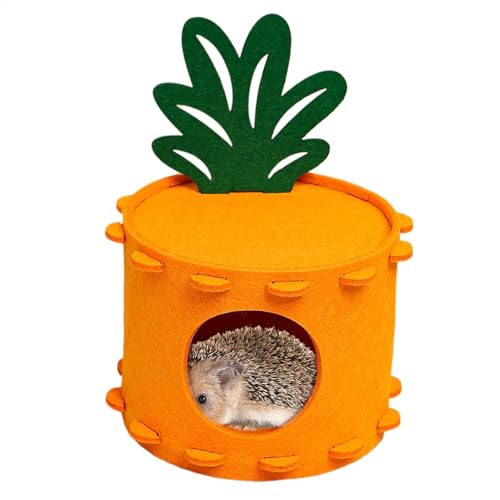 DzpKrka Hamstertunnel Nest - Weiches Ananas Hamsterbett Hamsterhaus - Gemütliches Schlafnest Tunnel Hamster Zubehör für Meerschweinchen & Kleine Haustiere von DzpKrka