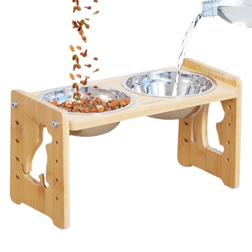 DzpKrka Hundenapfständer - Erhöhter Napf Für Wasser Und Futter - Höhenverstellbare Futterspenderstation für kleine, mittlere, große Haustiere, für Küche, Wohnung, Wohnzimmer, Innen- und Außenbereich, DzpKrka Hundenapfständer - Erhöhter Napf Für Wasser Und Futter - Höhenverstellbare Futterspenderstation für kleine, mittlere, große Haustiere, für Küche, Wohnung, Wohnzimmer, Innen- und Außenbereich, von DzpKrka