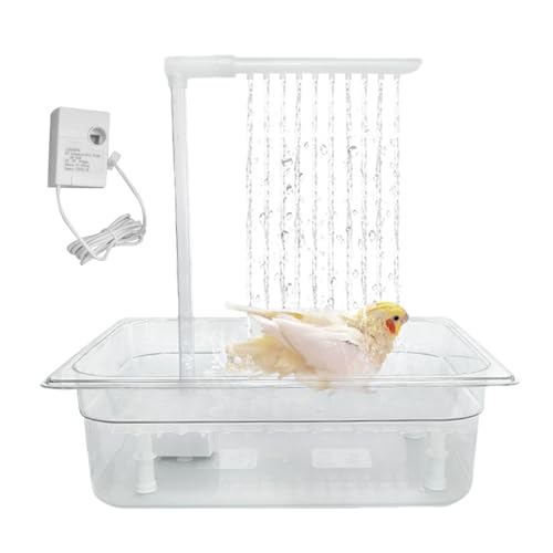 DzpKrka Vogel Badehaus Badewanne Automatische Vogelbadewanne 32.5x26.4x30cm Duschbox Mit USB Für Mittelgroße Vögel Wie Conures Lovebirds Graupapageien Und Nymphensittiche DzpKrka Vogel Badehaus Badewanne Automatische Vogelbadewanne 32.5x26.4x30cm Duschbox Mit USB Für Mittelgroße Vögel Wie Conures Lovebirds Graupapageien Und Nymphensittiche von DzpKrka