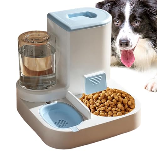 DzpKrka Wasser- und Futternapf-Set für Haustiere - 2-in-1-Wassernapf mit automatischem Futterspender für Hunde - Katzenfutterstation, Hundefutterstation, Schwerkraft-Futterstation für Haustiere, DzpKrka Wasser- und Futternapf-Set für Haustiere - 2-in-1-Wassernapf mit automatischem Futterspender für Hunde - Katzenfutterstation, Hundefutterstation, Schwerkraft-Futterstation für Haustiere, von DzpKrka
