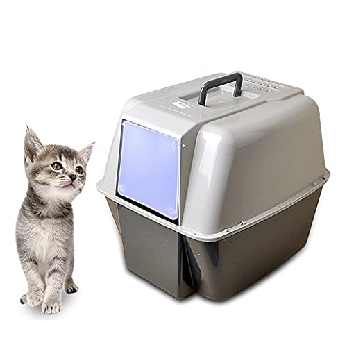 Anti-Splash Pet Wurf Box Wiederverwendbare Katze Kacke Pot Halbeingeschlossene Haustier Toilette Tragbare Haustierbedarf (Color : A) von Dzwyc