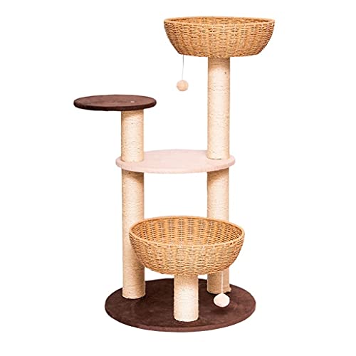 Cat Tree House Condo Kitten Aktivität Turm mit Verkratzen Beiträge Spielzeug (Color : A) von Dzwyc