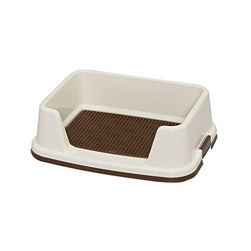 Einfach zu reinigen Katze Bettkanne Wurf Box Katze Toilette Pet Products Tablett Toilette mit Zaun (Color : Brown) von Dzwyc