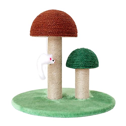 Farbige Pilze Katzenturm mit Demontierender lustiger Katze Stick Cat Kletterrahmen Katze Aktivitätszentrum (Color : Green) von Dzwyc