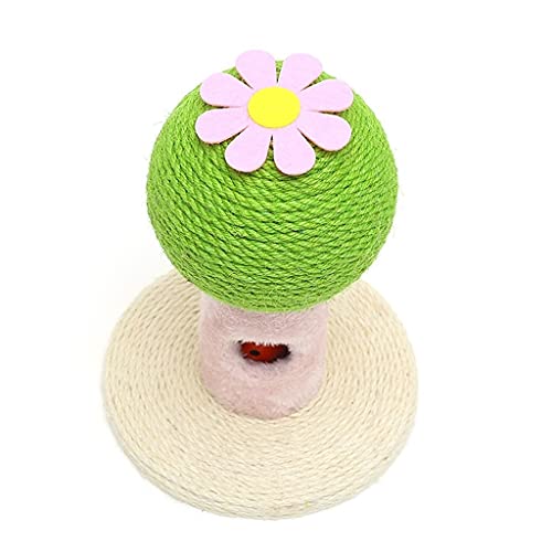 Katze Kletterrahmen Spielzeug Sisal Seil Katze Baum Schleifen Klaue Interaktive Katze Grab Board (Color : Green) von Dzwyc