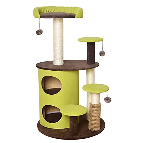 Katze Kratzer Post Katzen Türme Sisal Seil Katze Baum Mitte Katze Kratzer Post Haustier Indoor Aktivität Spielzeug (Color : A) von Dzwyc