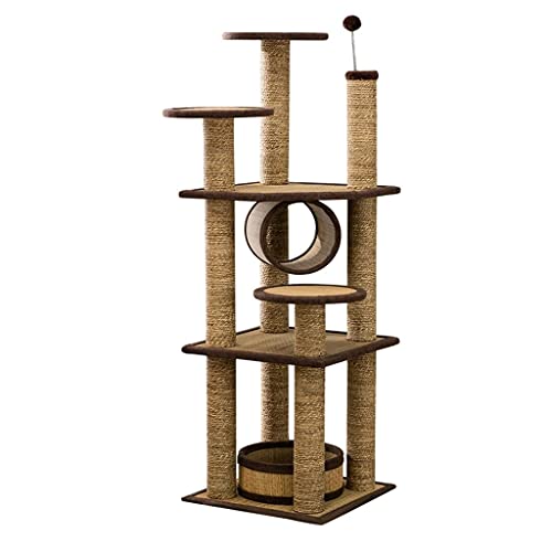 Katze Tower Cat Scratch Board Cat Nest Cat Tree Platform Kleine Sisal Cat Kletterrahmen (Color : A) von Dzwyc