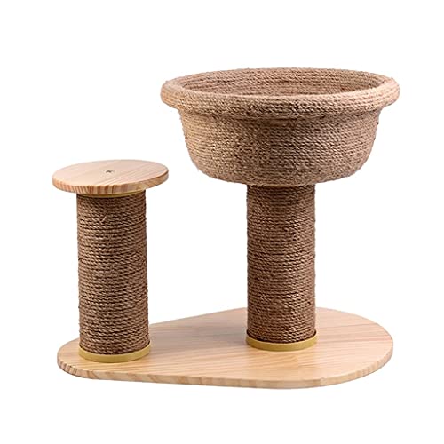 Katzenhaus Condo Klettern Sisal Schüssel geformt Kratzer Post mit Perch Katze Baum Turm Aktivitätszentrum Kletterrahmen Spielzeug (Color : A) von Dzwyc