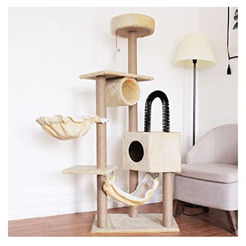 Multi-Level Cat Activity Tree Cat Tower Cat Tree Condo mit Sisal-bedeckten Kratzpfosten Hängematte (Color : B) von Dzwyc