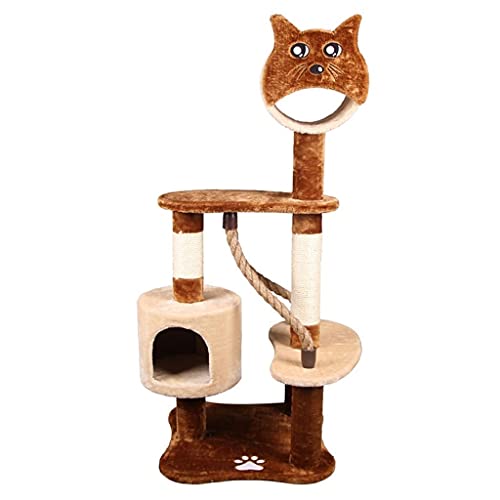 Multi-Level-Katzen-Turm-Katzenbaum Sisal-Kratzer-Pfosten Katze Nest Condo Katze Jumping Toy (Color : A) von Dzwyc