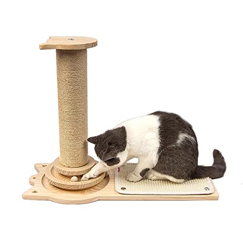 Plüsch Sisal Scratch Pole Cat Scratcher Tall Cat Kratzer Beitrag Katze Interaktives Spielzeug (Color : B) von Dzwyc