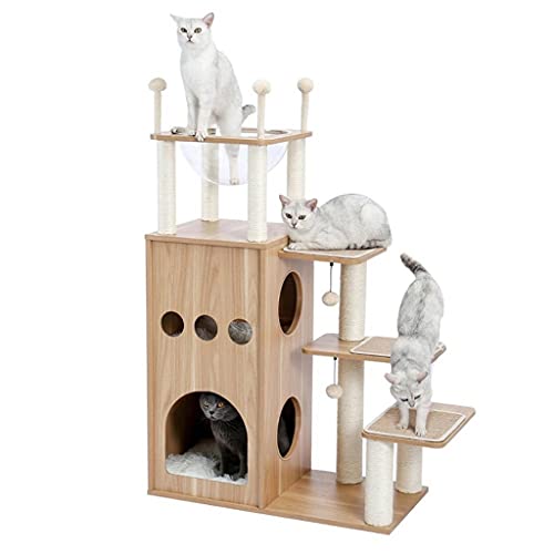 Raumkapsel Stuhl Luxus Sisal Kratzkratzbaum Cat Turm Activity Center Turm Haustier-Spiel-Haus (Color : A) von Dzwyc