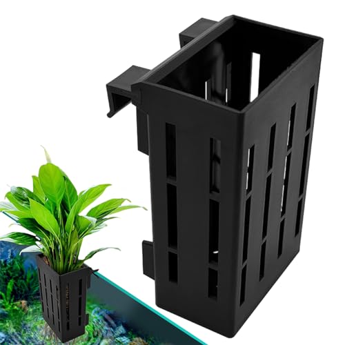 EACTEL Aquarium-Pflanztöpfe,Wasserpflanzenbecher mit Haken | Aquarium-Pflanzentopf für die Aquaponik-Pflanzenzucht in Aquarien und Aquascape-Dekorationen von EACTEL