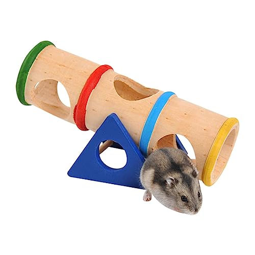 Holzhamstertunnel - Holztunnelröhre für Hamster | Hölzerner Hamster-Tunnel, Holzbaum-Löcher-Röhre, hölzernes Hamster-Maus-Tunnel-Röhrenspielzeug für Meerschweinchen, Rennmäuse von EACTEL