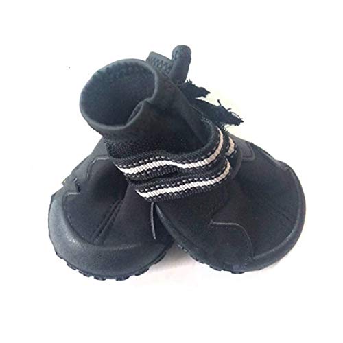 Hundeschuhe,Dog Boots Sport-Hundeschuhe for große Hunde, Haustier-Außen-Regenstiefel, rutschfeste Welpen-Lauf-Turnschuhe, wasserdichte Stiefel, Haustier-Zubehör(Color:Black,Size:8) von EALLEN