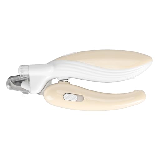 EALRIDV Krallenschleifer Für Hunde, Haustier Nagelschere mit LED-Licht Edelstahl Krallen Trimmer für Hunde und Katzen ergonomischer Griff sicherer Nagelclipper (Beige) von EALRIDV