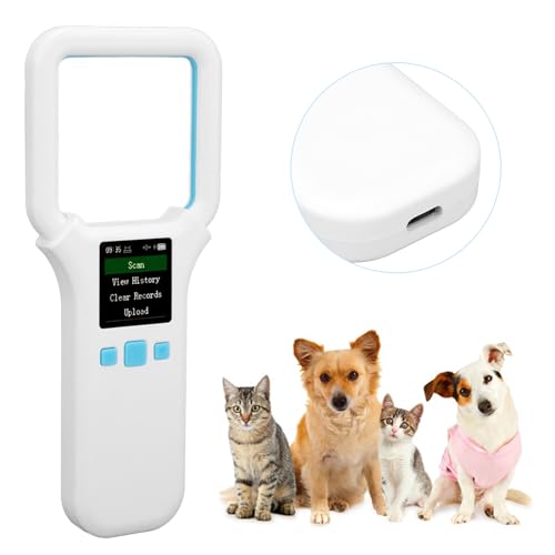 EALRIDV PET -Chip -Scanner 134.2kHz 125kHz Dual Frequenz Kunststoff tragbarer wiederaufladbarer Tierschild -Leser für Hunde Katzen von EALRIDV