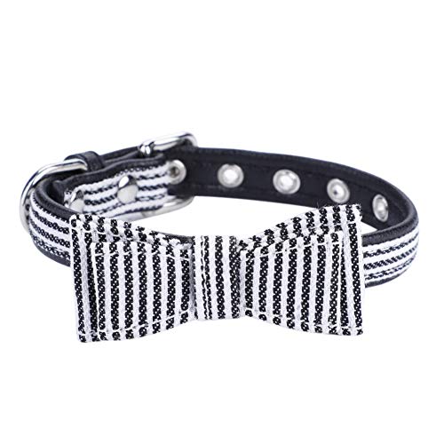 Haustierhalsband, Halsband für Welpen, verstellbar, Fliege-Dekor, 4 Größen, Hundehalsband-Anhänger, Fuzzyard-Hundehalsband, Welpenhalsband, geeignet für Hunde Aller Größen, 5 (L) von EALRIDV