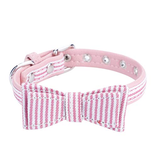 Haustierhalsband, Halsband für Welpen, verstellbar, Fliege-Dekor, 4 Größen, Hundehalsband-Anhänger, Fuzzyard-Hundehalsband, Welpenhalsband, geeignet für Hunde Aller Größen, 5 (L) von EALRIDV