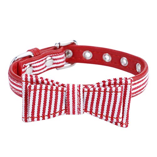 Haustierhalsband, Halsband für Welpen, verstellbar, Fliege-Dekor, 4 Größen, Hundehalsband-Anhänger, Fuzzyard-Hundehalsband, Welpenhalsband, geeignet für Hunde Aller Größen, 5 (L) von EALRIDV