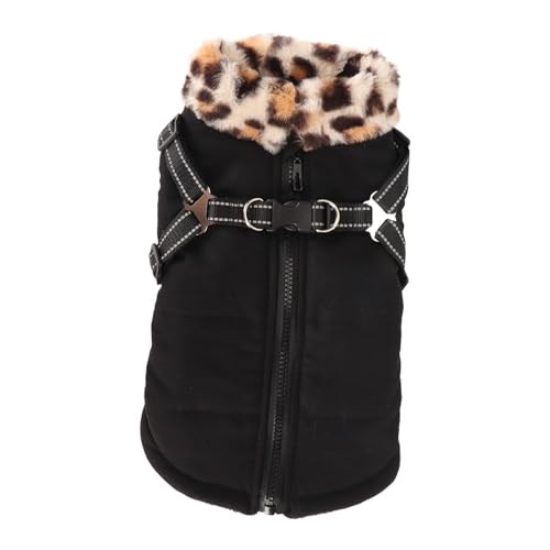 Hundemantel, Pufferjacke für kleine Hunde mit verstellbaren Trägern und reflektierendem Besatz, warme und wasserdichte Hundejacke für kaltes Wetter, Welpen-Wintermantel für draußen (L) von EALRIDV