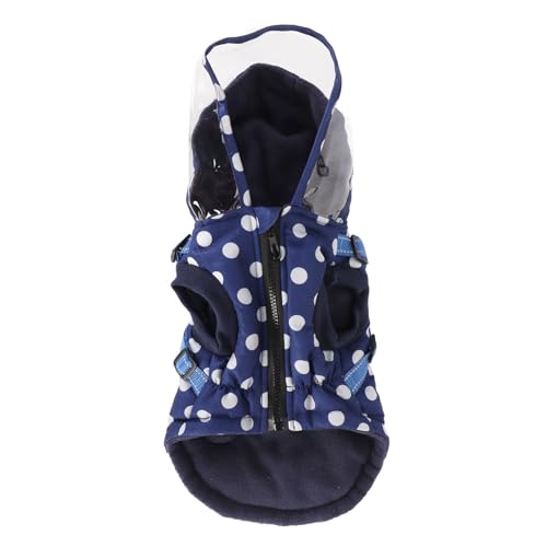 Winterjacke für Hunde, Warmer, wasserdichter Kapuzenmantel mit Reißverschluss und reflektierenden Streifen, ideal für kleine Hunde bei kaltem Wetter (XL) von EALRIDV