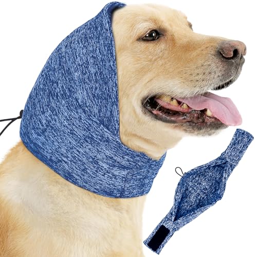 EASY JOY Verstellbare Hündohr Muffs Noise Protection, Kleiner Hund Ohrenschützer für Komfort Small Dog Earmuffs,Ohrenschützer für Haustiere, Hunde Hals und Ohren Wärmer Hunde Hoodie Anti Angst Snood von EASY JOY