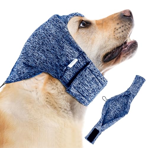 EASY JOY Verstellbare Hündohr Muffs Noise Protection, Kleiner Hund Ohrenschützer für Komfort Small Dog Earmuffs,Ohrenschützer für Haustiere, Hunde Hals und Ohren Wärmer Hunde Hoodie Anti Angst Snood von EASY JOY