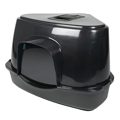 Ebi, Cat House Prism 70 l – 56 x 70 x 46 cm, Schwarz, für Hygiene, Schwarz, Katze von EBI