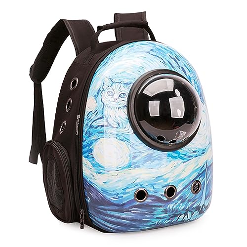 EBLIN Haustier-Rucksack, Pet Raum Kapsel Rucksack Tragbar Transportrucksack Transporttasche für Haustiere Reisen Atmungsaktive Rucksack für große Katzen Kleine Hunde (PE07#-14) von EBLIN