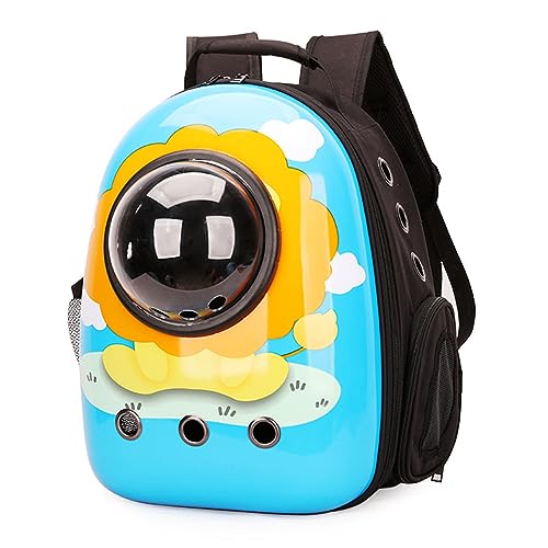 EBLIN Haustier-Rucksack, Pet Raum Kapsel Rucksack Tragbar Transportrucksack Transporttasche für Haustiere Reisen Atmungsaktive Rucksack für große Katzen Kleine Hunde (PE07#-19) von EBLIN