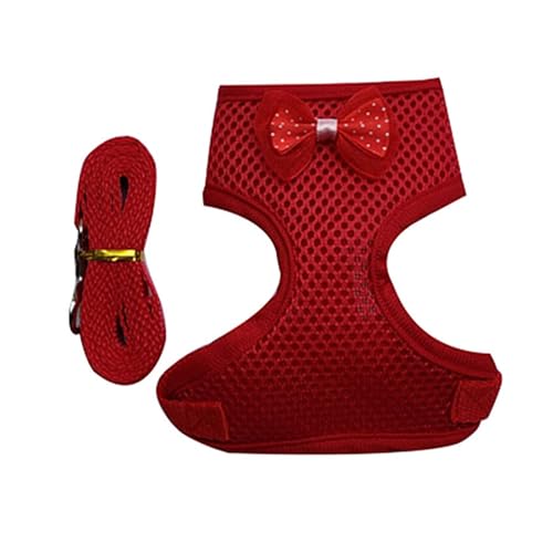 Hühnerleine, Haustier-Hähnchenbrustgeschirr, Hühnerlaufseil (Color : Red, Size : M) von EBSBAG