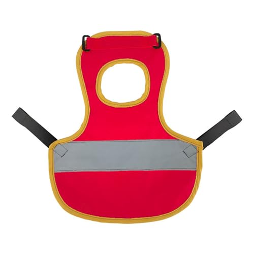 Hühnersattel, Hühnerweste, Haustierkleidung, Ente, Gänseweste, Umhang (Color : Red, Size : One Size) von EBSBAG